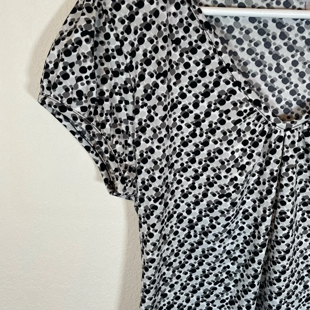 Worthington Pretty Shade Black and White Blouse